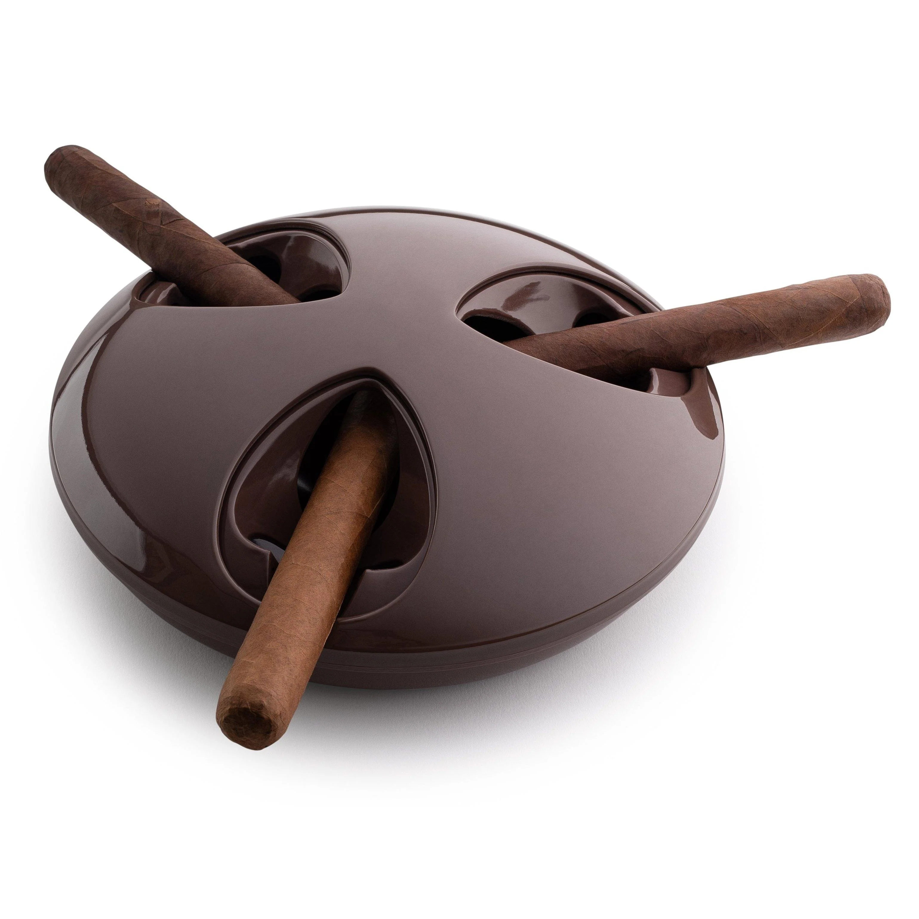 Deep-drawn steel windproof custom ashtray with removable lid and UV-resistant powder coating for hotel terraces