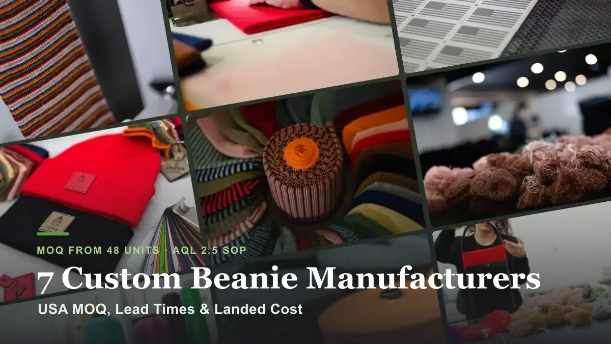 7 Custom Beanie Manufacturers USA: 48-Unit MOQ, Fast Launch