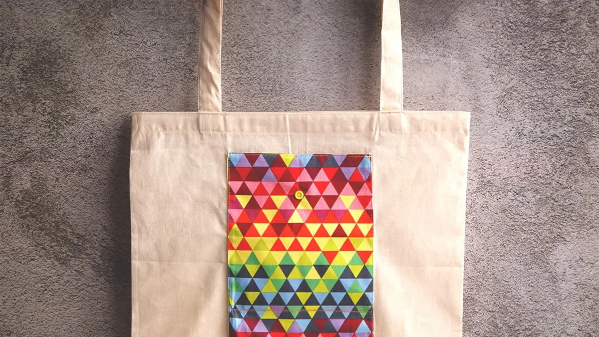 Colorful foldable tote bags and pouches