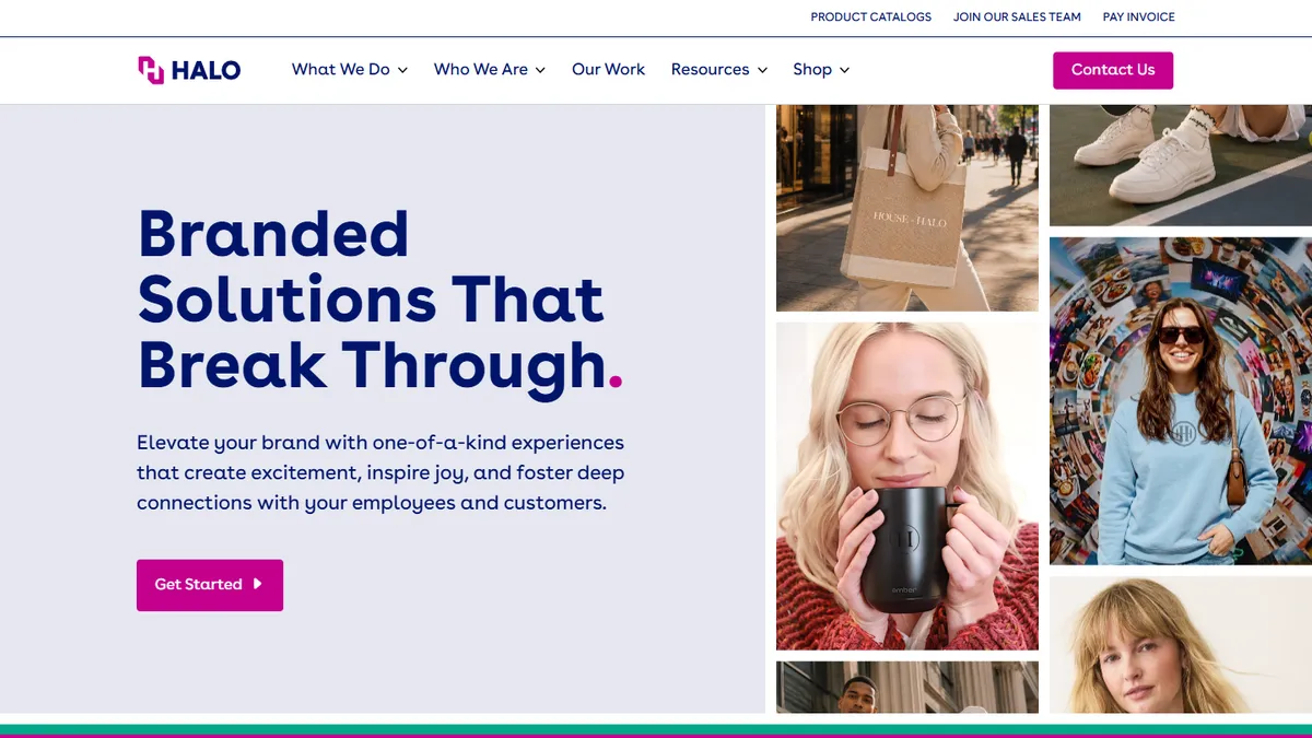 Homepage of HALO