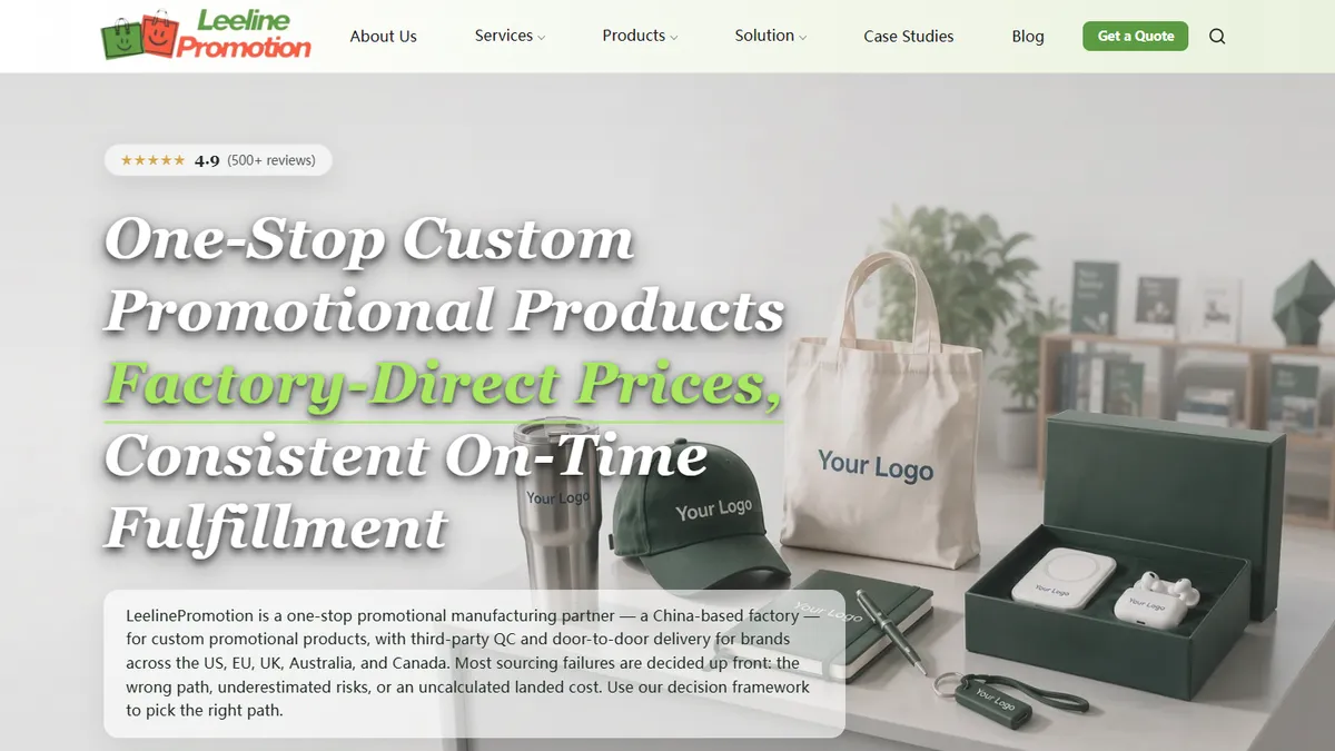 Homepage of LeelinePromotion