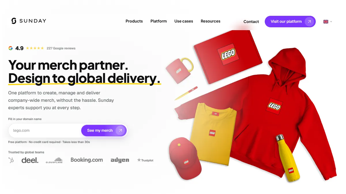 Homepage of Sunday