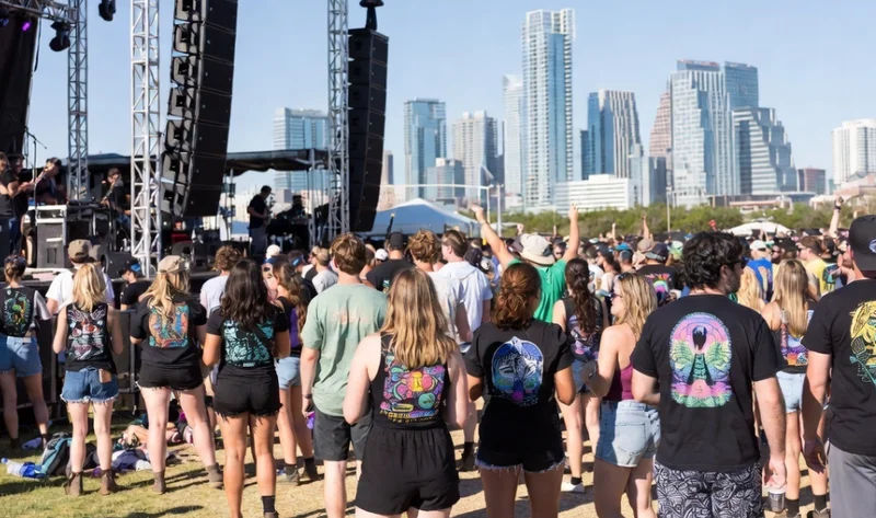 Austin Music Festival: 5,000 Merch Tees with On-Brand, Wash-Tested Prints