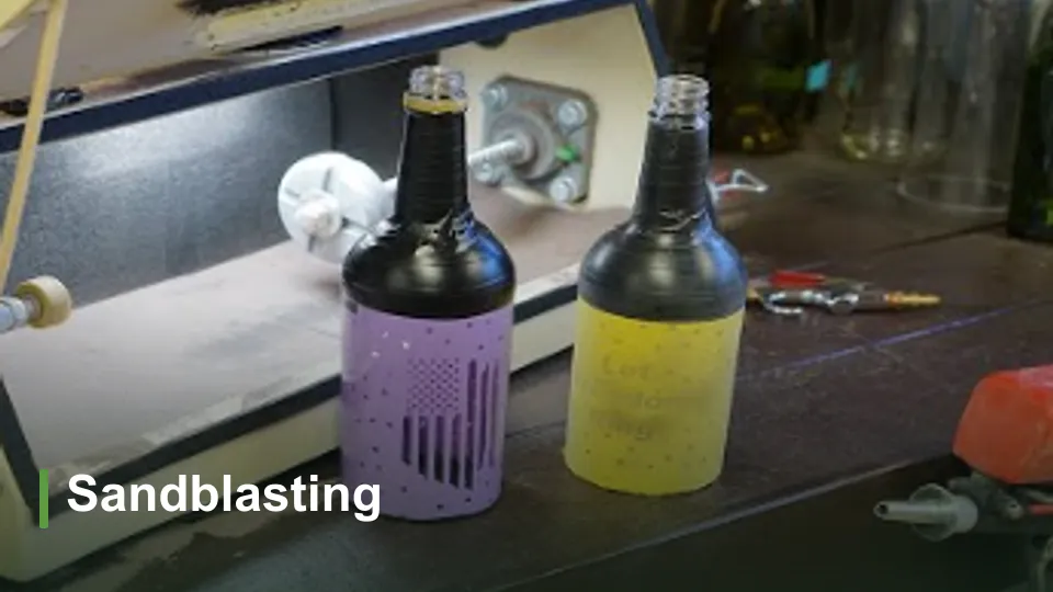 Sandblasting decoration method